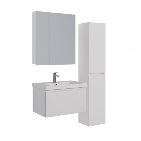 Тумба для комплекта LEMARK Veon Mini 70 подвесная, 1 ящик, белая, под раковину Грейс 70