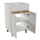 Тумба для комплекта MIXLINE Брикс-50 2 дверцы, белый/дуб вотан, под раковину Breeze-50