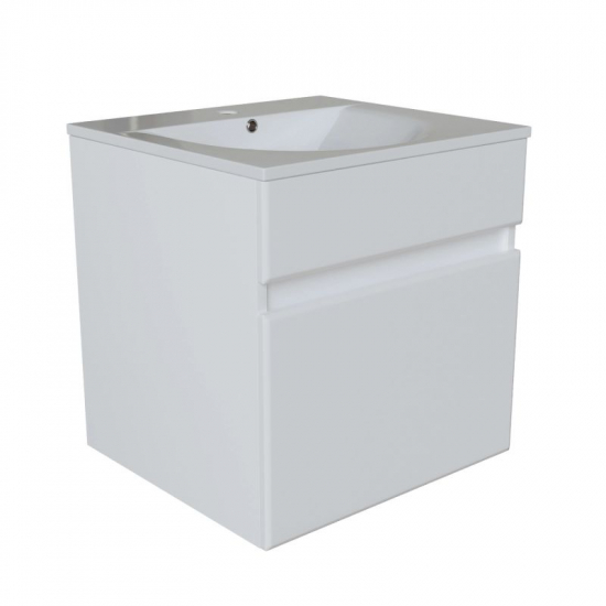 Тумба для комплекта MIXLINE Брикс-50 подвесная, белый, под раковину Breeze-50
