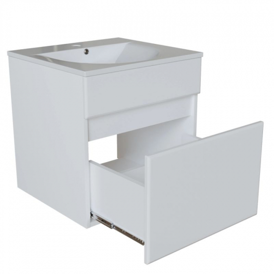 Тумба для комплекта MIXLINE Брикс-50 подвесная, белый, под раковину Breeze-50