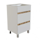Тумба для комплекта MIXLINE Брикс-60 2 ящика, белый/дуб вотан, под раковину Breeze-60