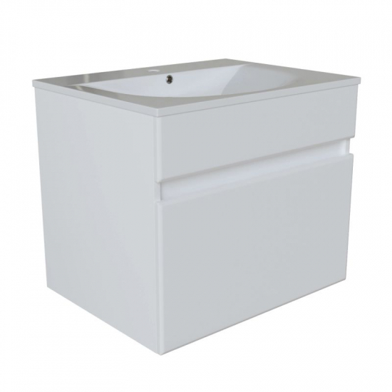 Тумба для комплекта MIXLINE Брикс-60 подвесная, белый, под раковину Breeze-60
