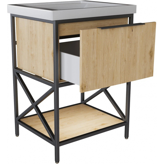 Тумба для комплекта MIXLINE Бруклин 60 напольная дуб бунратти