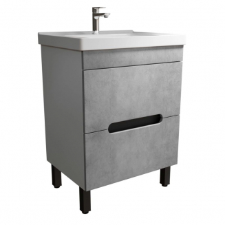 Тумба для комплекта MIXLINE Честер-60 напольная, бетон, под раковину Грэйс-60