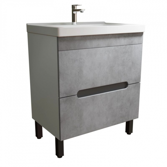 Тумба для комплекта MIXLINE Честер-70 напольная, бетон, под раковину Грэйс-70