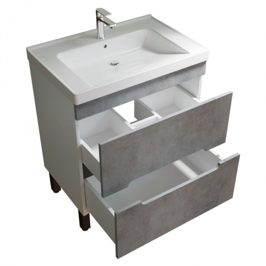 Тумба для комплекта MIXLINE Честер-70 напольная, бетон, под раковину Грэйс-70