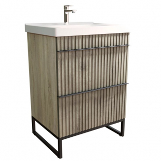 Тумба для комплекта MIXLINE Окленд-60 напольная, дуб мелфорд, под раковину Грэйс- 60