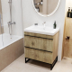 Тумба для комплекта MIXLINE Окленд-70 напольная, дуб мелфорд, под раковину Грэйс- 70
