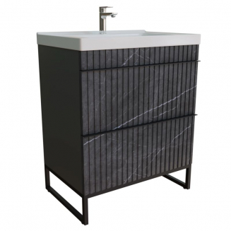 Тумба для комплекта MIXLINE Окленд-70 напольная, графит мрамор, под раковину Грэйс- 70