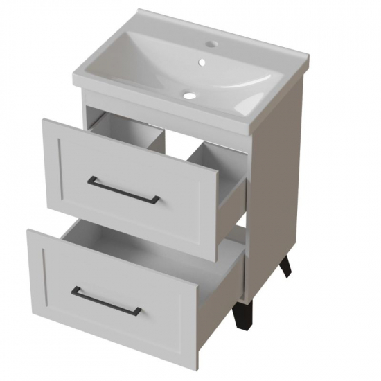 Тумба для комплекта MIXLINE Риф-60 напольная, 2 ящика, под раковину Fest-60