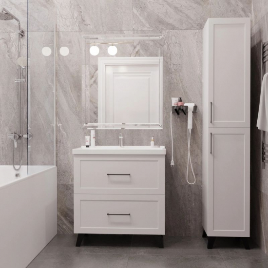 Тумба для комплекта MIXLINE Риф-80 напольная, 2 ящика, под раковину Fest-80