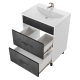 Тумба для комплекта MIXLINE Сура-60 белый/графит, под раковину Марго 60