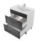 Тумба для комплекта MIXLINE Сура-70 белый/графит, под раковину Марго 70