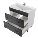 Тумба для комплекта MIXLINE Сура-80 белый/графит, под раковину Марго 80