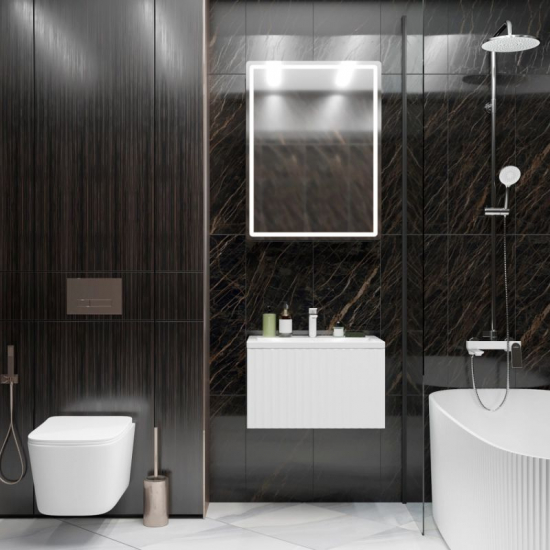 Тумба для комплекта MIXLINE Вектор-60 подвесная, Push-To-Open, под раковину Марго-60