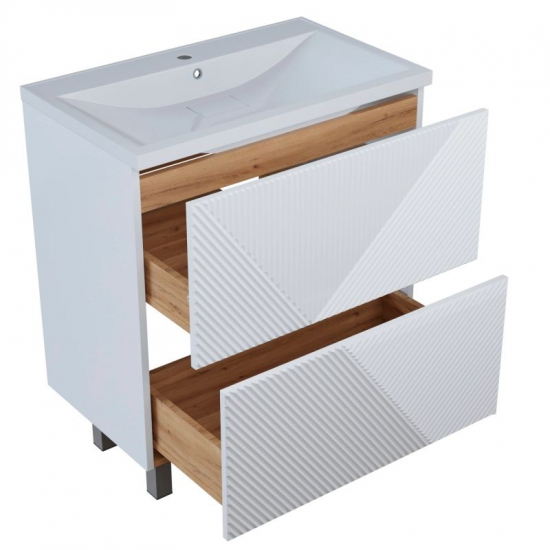 Тумба для комплекта MIXLINE Вектор-75 напольная, Push-To-Open, под раковину Нелли-75