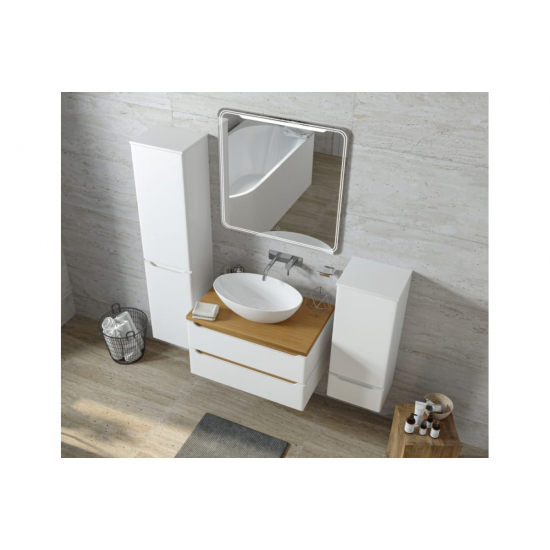 Тумба для комплекта MIXLINE Виктория-80 подвесная, дуб светлый