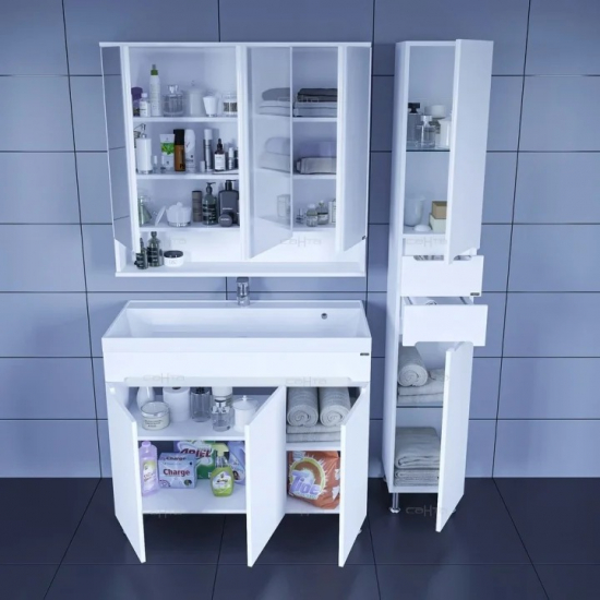 Тумба для комплекта САНТА Лондон 100 напольная, 3 дверцы