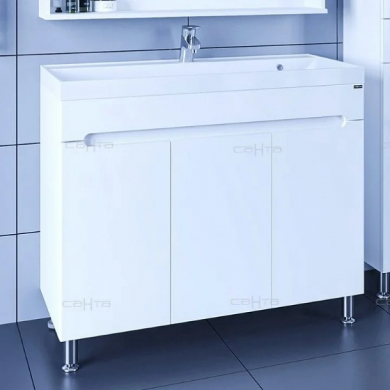 Тумба для комплекта САНТА Лондон 100 напольная, 3 дверцы