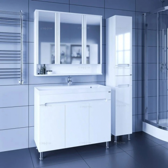 Тумба для комплекта САНТА Лондон 100 напольная, 3 дверцы