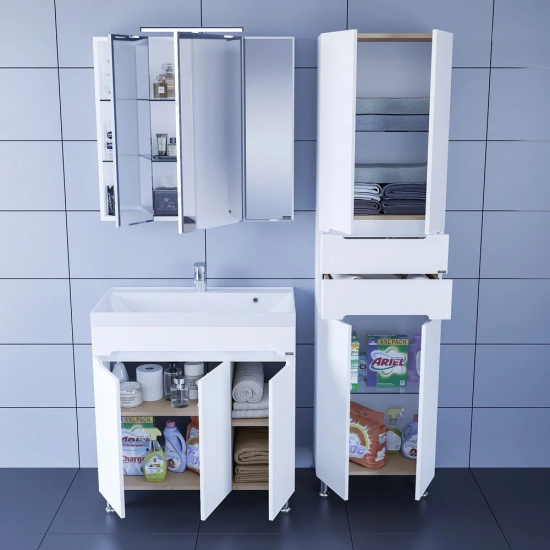 Тумба для комплекта САНТА Лондон 80 напольная, 3 дверцы