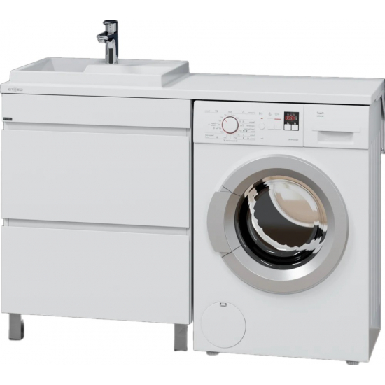 Тумба для комплекта САНТА Марс 69 напольная, с ящиками, для стиральной машины