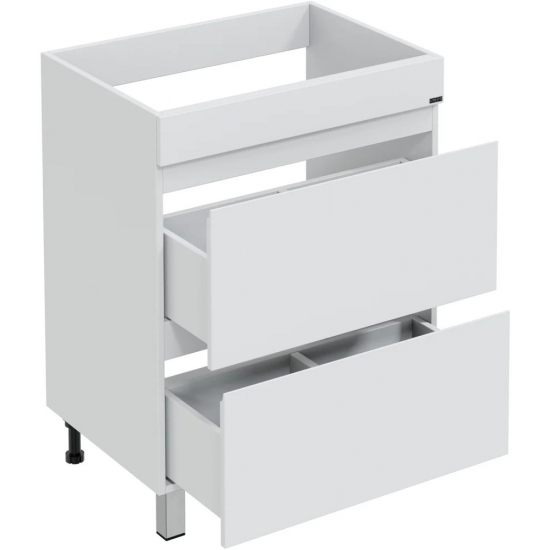 Тумба для комплекта САНТА Марс 69 напольная, с ящиками, для стиральной машины