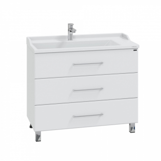 Тумба для комплекта САНТА Омега 100 напольная, белая