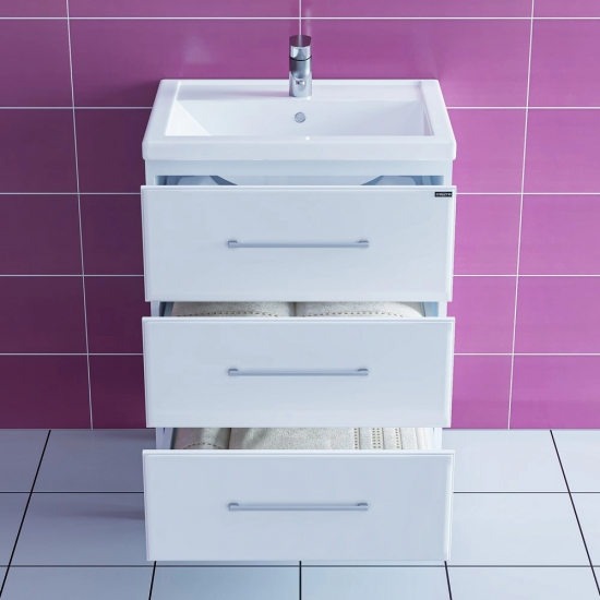 Тумба для комплекта САНТА Омега 60 напольная, 3 ящика