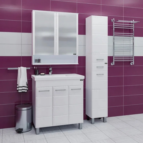 Тумба для комплекта САНТА Омега 80 напольная, 3 дверцы