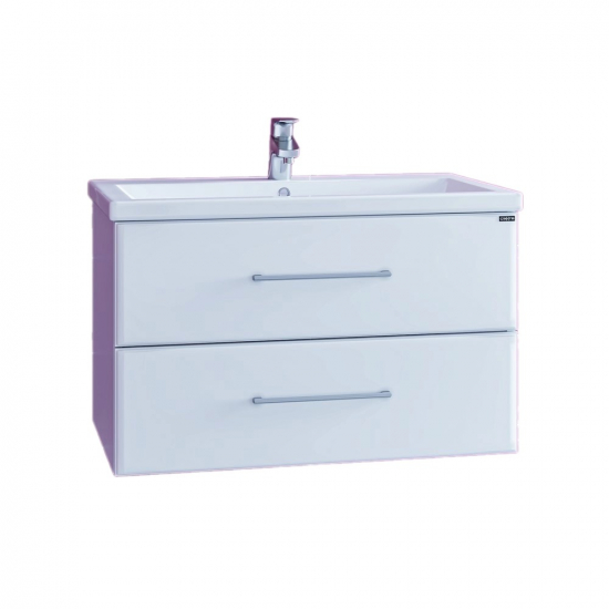 Тумба для комплекта САНТА Омега 80 подвесная белая 2 ящика