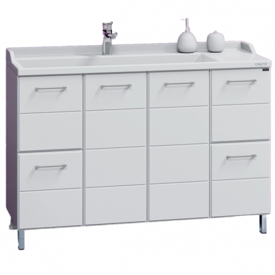 Тумба для комплекта САНТА Омега Люкс 120 напольная белая