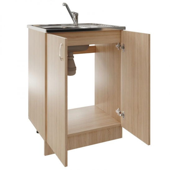 Тумба для мойки 60*43,5 ЛДСП венге светлое (дуб млечный)