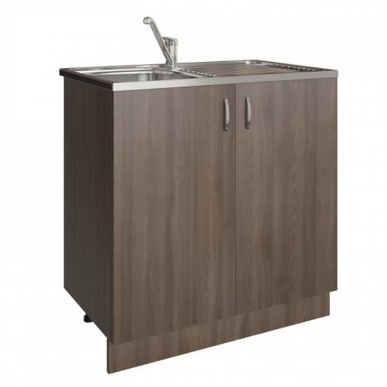 Тумба для мойки 80*43,5 ЛДСП Ясень шимо темный