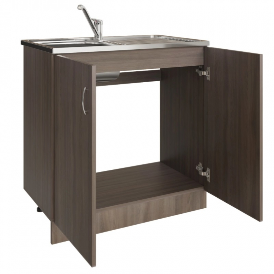 Тумба для мойки 80*43,5 ЛДСП Ясень шимо темный