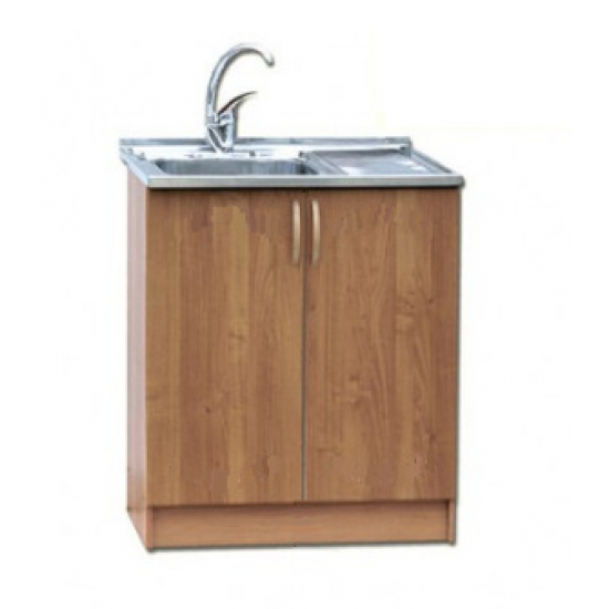 Тумба для мойки САНТРЕК 60*50 ( две дверцы ) ЛДСП Бук