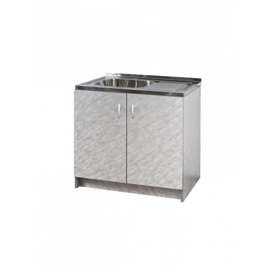 Тумба для мойки САНТРЕК 80*50 ЛДСП Каррара