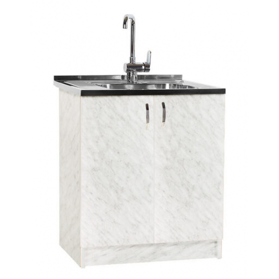 Тумба для мойки САНТРЕК 80*60 ЛДСП Каррара