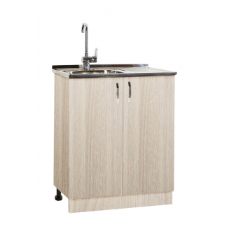 Тумба для мойки САНТРЕК 80*60 ЛДСП ясень шимо светлый