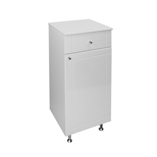 Тумба MIXLINE Посейдон-35 с бельевой корзиной, белая