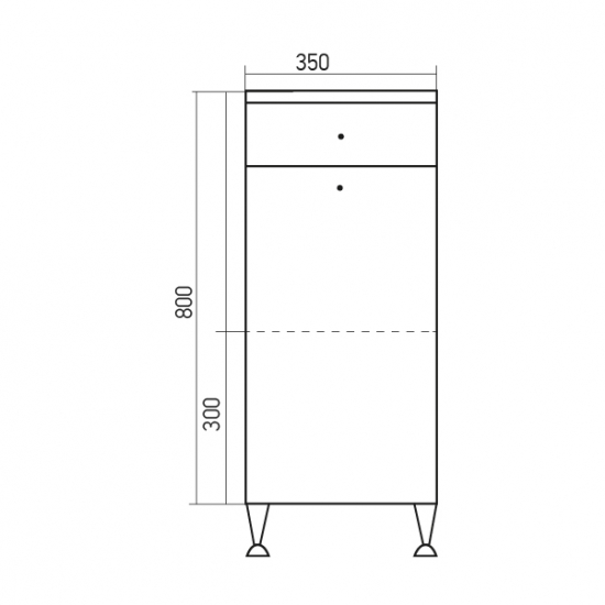 Тумба MIXLINE Посейдон-35 с бельевой корзиной, белая