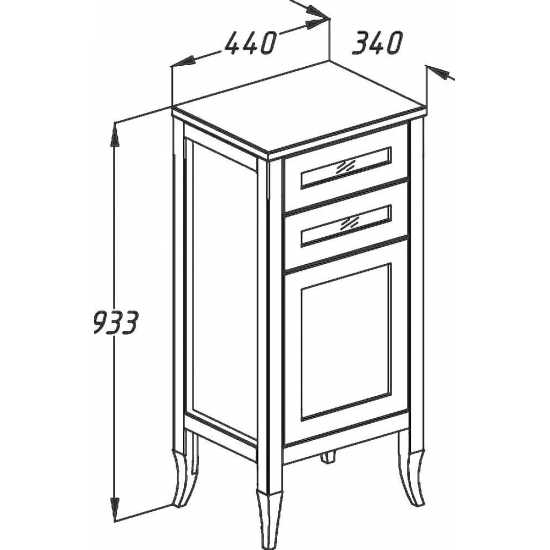 Тумба OPADIRIS Мираж L слоновая кость