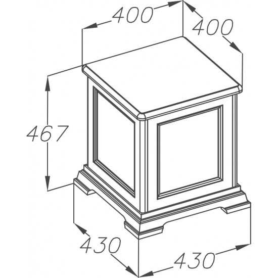 Тумба OPADIRIS Риспекто слоновая кость, с откидным верхом
