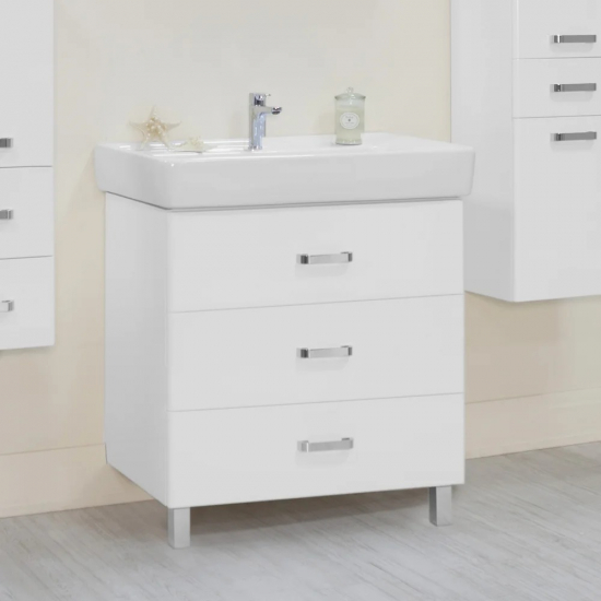 Тумба с раковиной АКВАТОН Америна М 80 белая