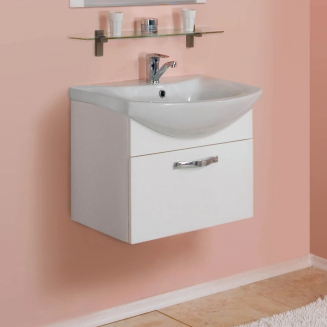 Тумба с раковиной АКВАТОН Ария 65 белая