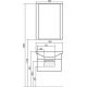 Тумба с раковиной АКВАТОН Ария 65 белая