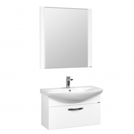 Тумба с раковиной АКВАТОН Ария 80 белая