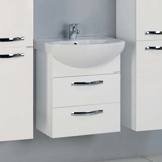 Тумба с раковиной АКВАТОН Ария М 50 белая