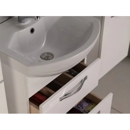 Тумба с раковиной АКВАТОН Ария М 50 белая