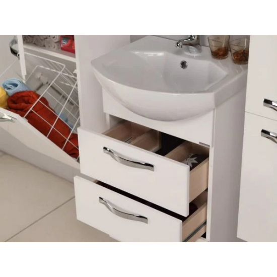 Тумба с раковиной АКВАТОН Ария Н 50 белая